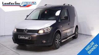 Volkswagen Caddy 1.6 TDI 75 pk Airco, Apple Carplay, APK 11-2026 Two Tone Blauw/Zilver, 17" LMV