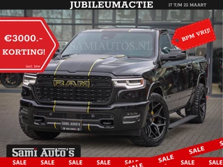 Dodge Ram 1500 LIMITED NIGHT HIGH OUTPUT | DE MEEST LUXUEUZE PICK UP | H.O 540PK 706 Nm 2025 | XB9 | MASSAGE | BOM VOL | CREW CAB | DUBBELE CABINE | GRIJSKENTEKEN | 5 PERSOONS | VOORRAAD NR 2337 - 7694