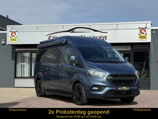 Ford Transit Custom buscamper zeer luxe inbouw professioneel gebouwd vitron euro 6 navi climate ctr cruise ctr lmv luifel trekhaak 4 zitplaatsen
