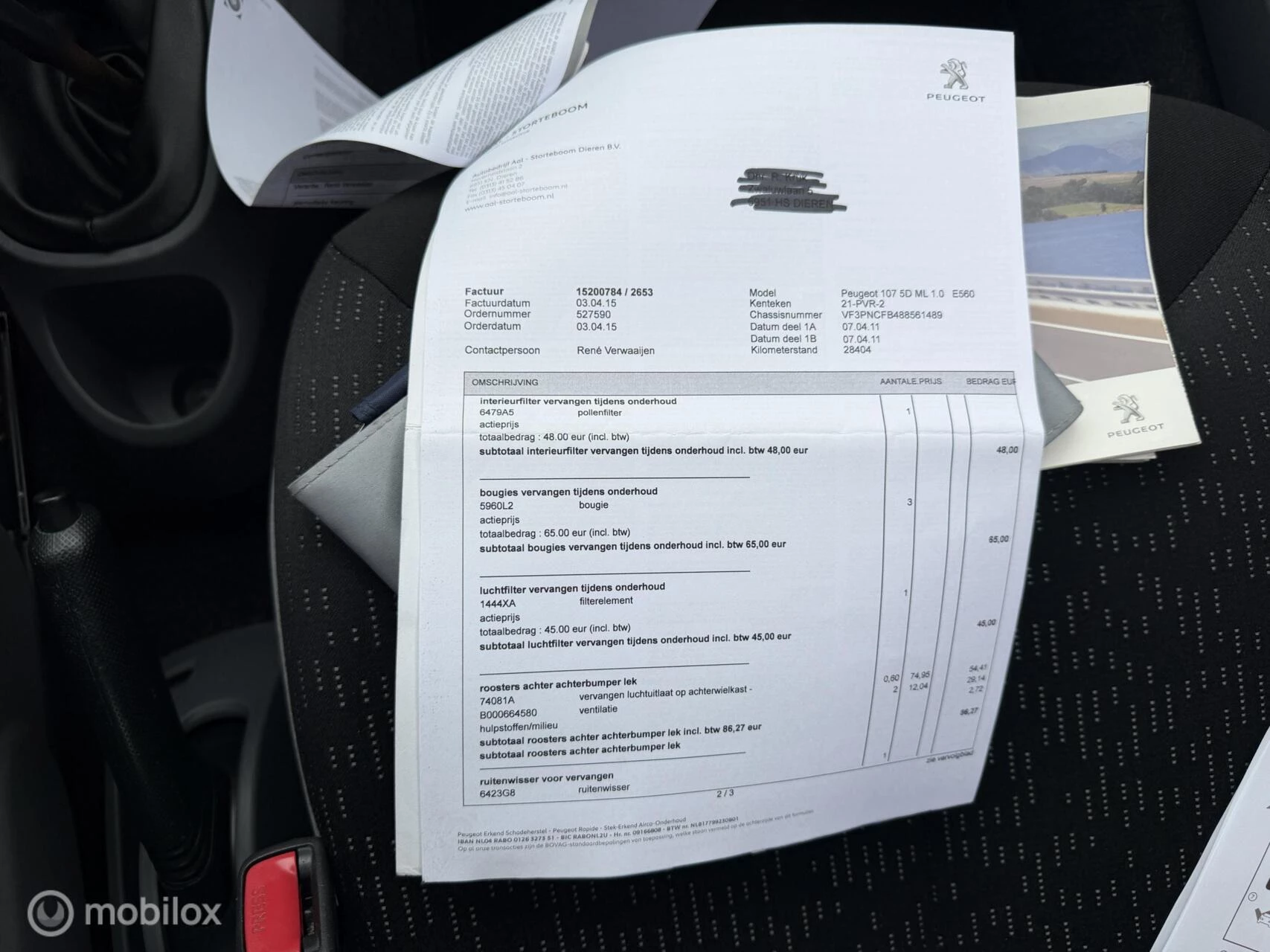 Hoofdafbeelding Peugeot 107