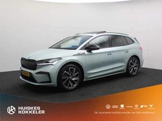 Skoda Enyaq iV 60 Sportline 180pk Automaat Trekhaak, Panoramadak, Adaptive cruise control, Navigatie, LED matrix koplampen, Achteruitrijcamera, Stoelverwarming, Parkeersensoren, Stuurwiel verwarmd