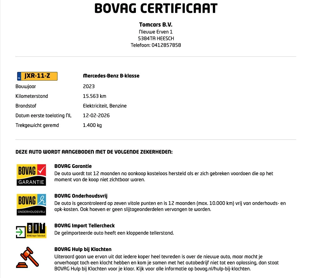 Hoofdafbeelding Mercedes-Benz B-Klasse