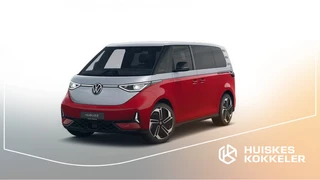 Hoofdafbeelding Volkswagen ID. Buzz Volkswagen ID. Buzz GTX Limited Edition 79 kWh | 6- zits | Trekhaak | Comfort pakket | Open & Close pakket | Harman-Kardon | 21" |