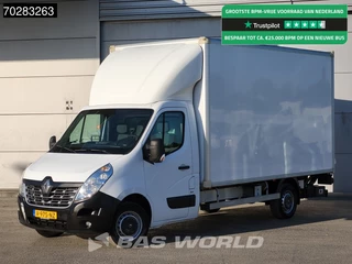 Renault Master 170PK D'Hollandia 1000KG Laadklep Trekhaak Zijdeur Bakwagen Navi Airco Cruise Camera Lat om Lat Euro6 Meubelbak Koffer 21m3 Airco Trekhaak Cruise control