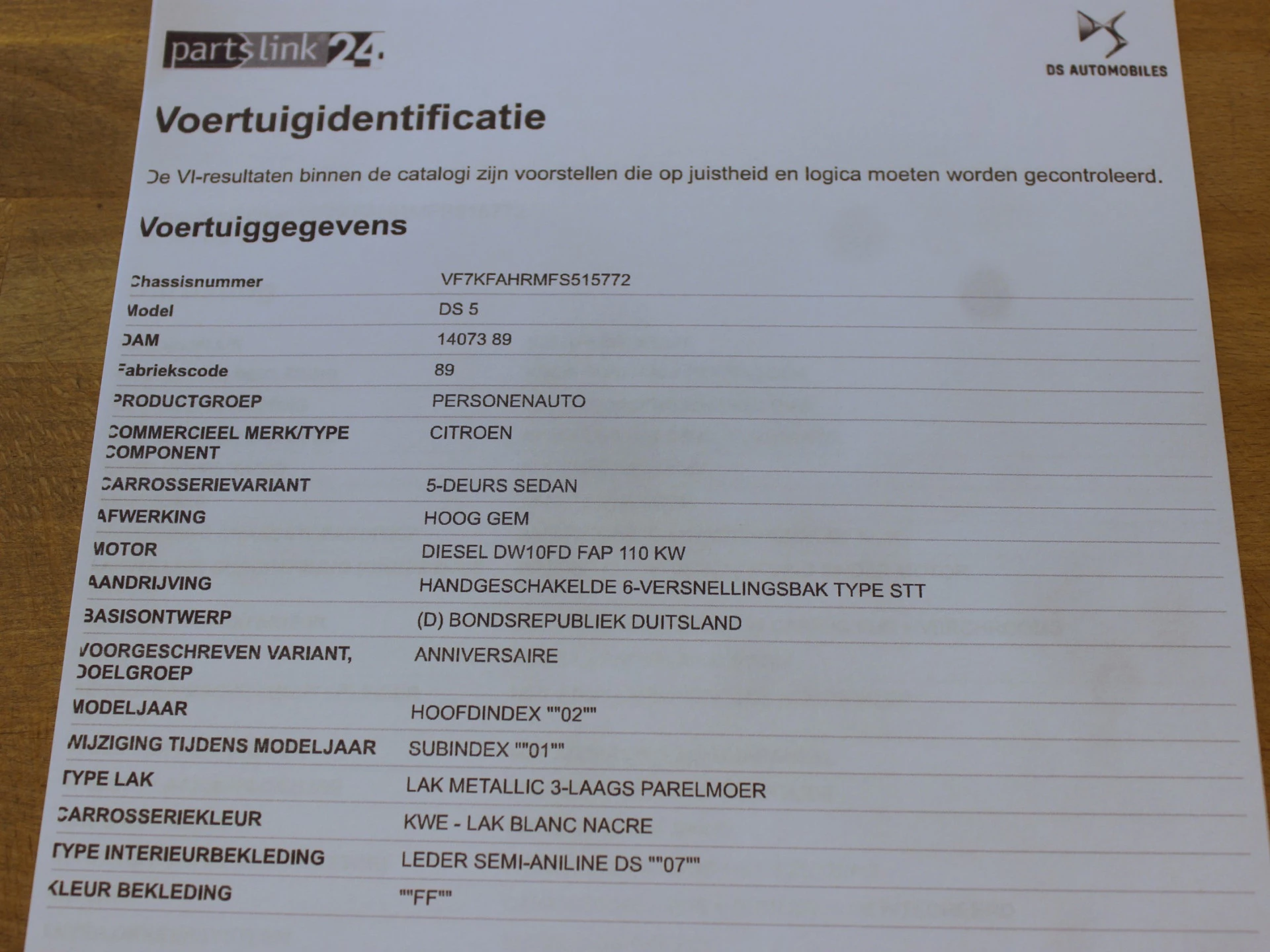 Hoofdafbeelding DS DS 5
