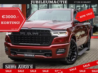 Dodge Ram 1500 LIMITED NIGHT HIGH OUTPUT 540PK 706 Nm 2025 | XB9 | MASSAGE | BOM VOL | CREW CAB | DUBBELE CABINE | GRIJSKENTEKEN | DE MEEST LUXUEUZE en BEGEERDE Pick-up | VOORRAAD NR 2302 - 7425