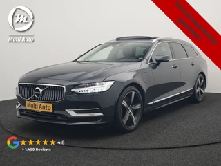 Volvo V90 T8 AWD Inscription PHEV 394pk Dealer O.H | Trekhaak af Fabriek | Panodak | Adaptive Cruise | Luxe Lederen Sportstoelen Memory | Pilot Assist | Camera | 19 "L.M | Apple Carplay | Plug In Hybrid