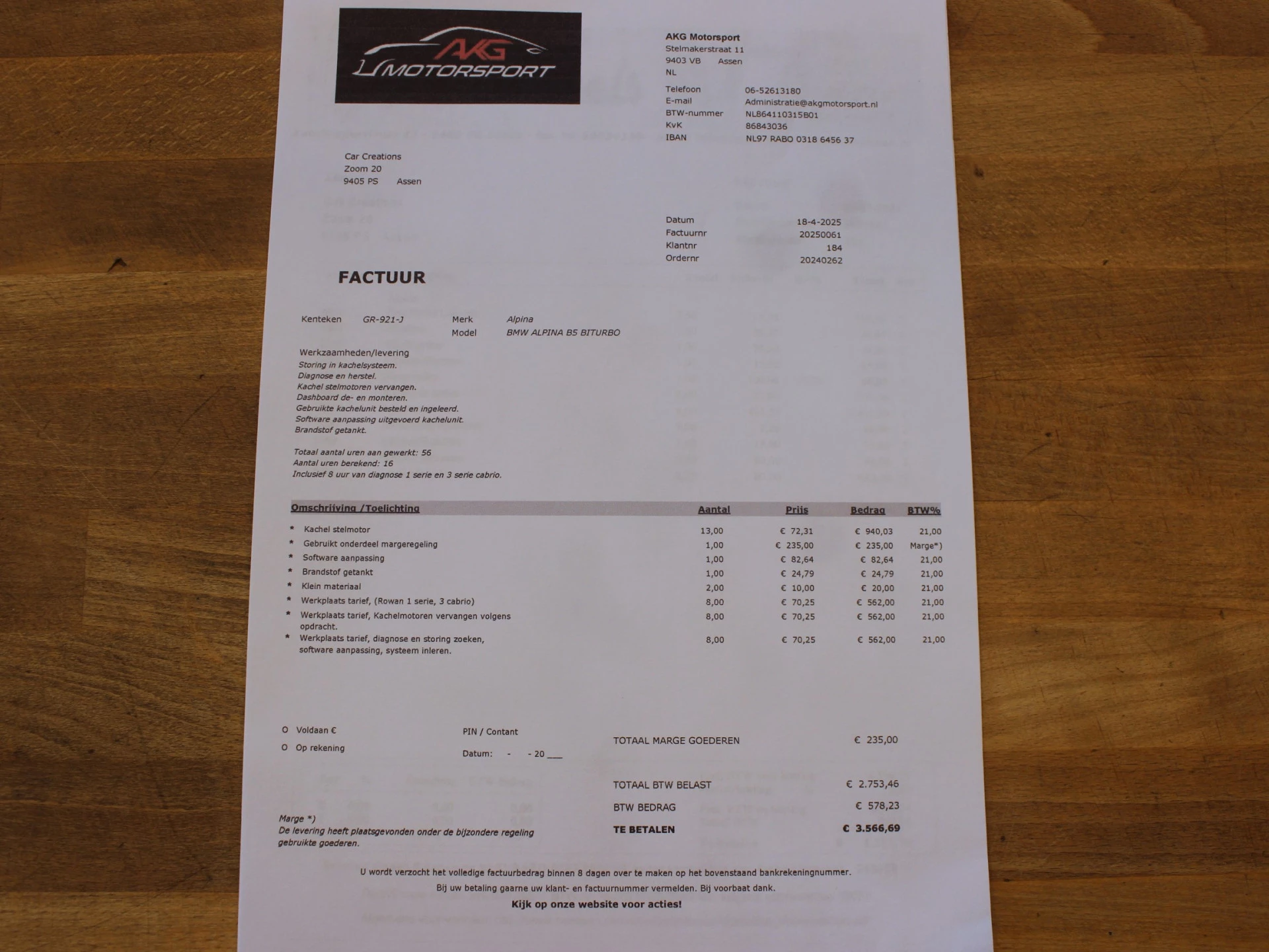 Hoofdafbeelding Alpina B5