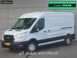 Ford Transit 105pk L4H3 Dubbele Schuifdeur Airco Cruise Parkeersensoren Euro6 L3H2 12m3 Airco Cruise control