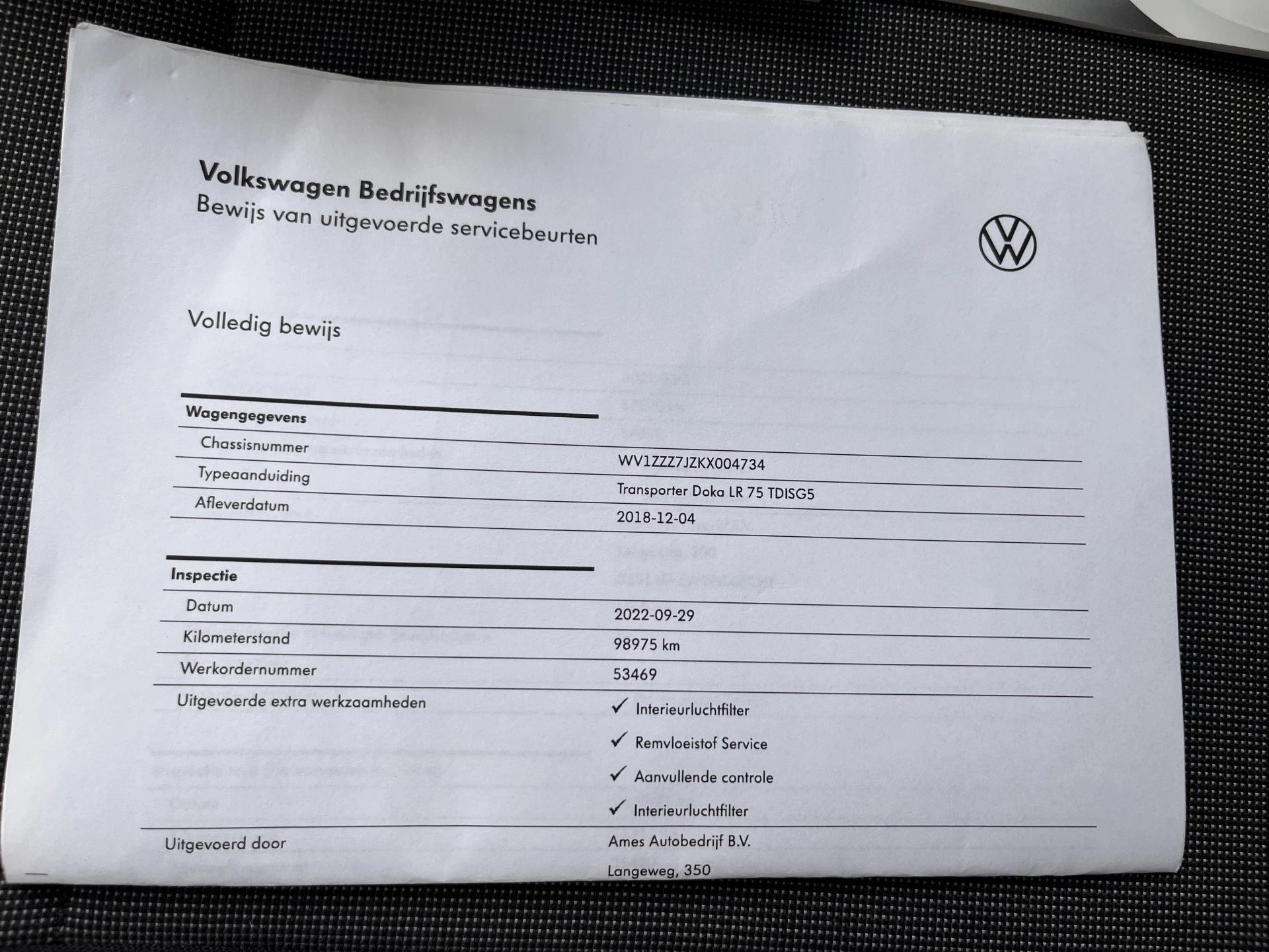 Hoofdafbeelding Volkswagen Transporter