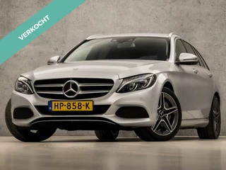 Mercedes-Benz C-Klasse Estate 350e AMG Sport 279Pk Automaat (NAVIGATIE, LUCHTVERING, LEDER, 360 CAMERA, STOELVERWARMING, ELEK SPORTSTOELEN, ADAPTIVE CRUISE, KEYLESS START, NIEUWSTAAT)