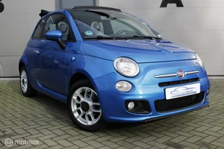 Fiat 500c 1.2 cabrio sport 2014 blauw nette auto