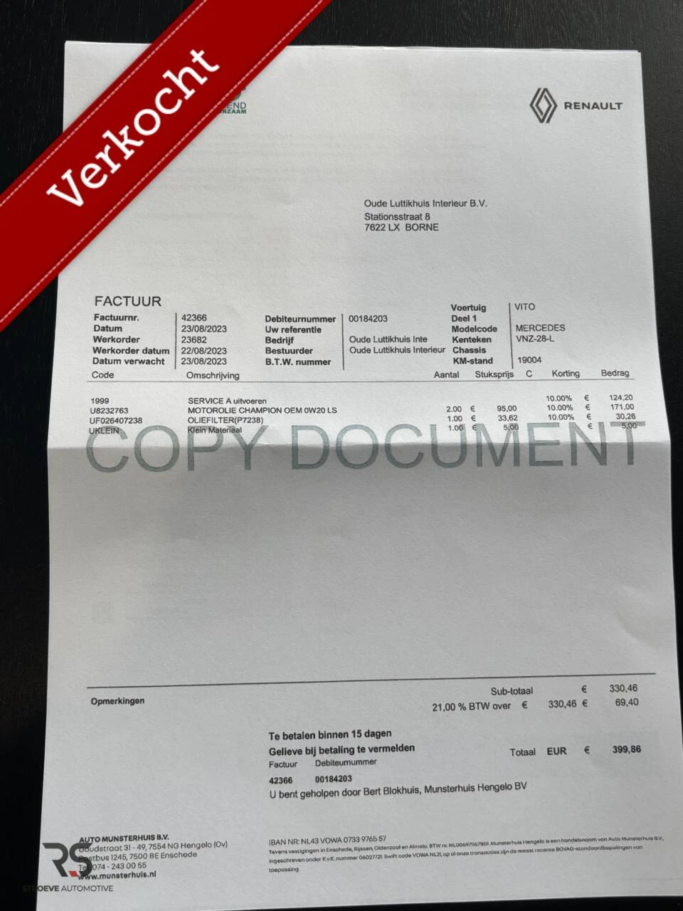 Hoofdafbeelding Mercedes-Benz Vito