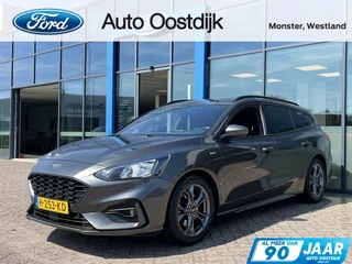 Ford Focus Wagon 1.0 EcoBoost ST Line 125PK Cruise Navi Climate Keyless Parkeersensoren Privacy Glass 17'' Inch Velgen *Sportief*