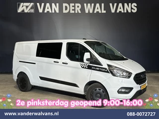 Ford Transit Custom 2.0 TDCI 170pk L2H1 Dubbele Cabine Euro6 Airco | 5-Zits | 2x Zijdeur | Camera | Navigatie | LED, Apple Carplay, Android Auto, Cruisecontrol, Verwarmde voorruit, Trekhaak, Parkeersensoren