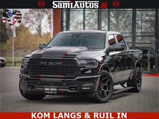 Dodge Ram 1500 Limited Night H.O 540HP 706Nm | Massage + Full Option | De Meest Luxe en Volle Pick-Up in zijn Klasse | Comfortabele Dubbele Cabine met Royale 5 Zitplaatsen | BPM vrij | Nu Leverbaar uit Voorraad | Voorraad Nr 2334 - 5409