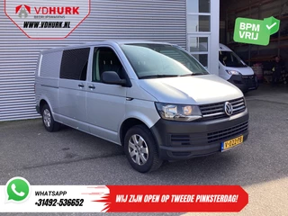 Volkswagen Transporter 2.0 TDI 150 pk L2 DC Dubbel Cabine EXPORT 2.5t Trekverm./ Airco/ Camera/ Cruise/ 16”LMV/ Trekhaak