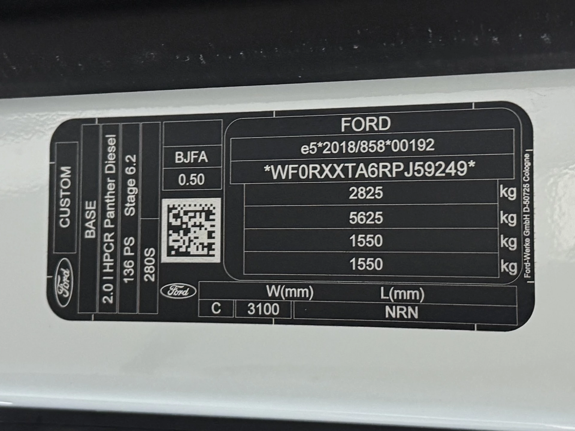 Hoofdafbeelding Ford Transit Custom