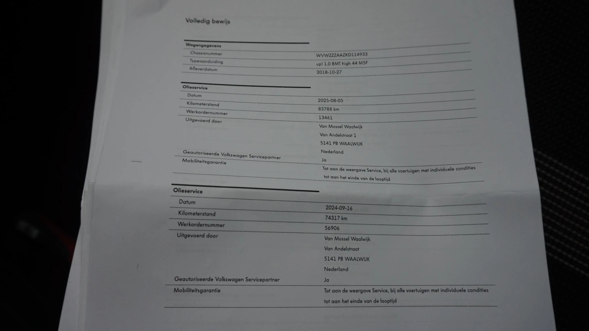 Hoofdafbeelding Volkswagen up!