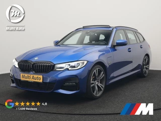 BMW 3 Serie Touring 330e M Sport Plug In Hybrid 293pk Dealer O.H. PHEV | Panodak | Head Up | Laser LED | Adaptief Onderstel | Camera | Alcantara Sportstoelen Memory & Verwarmd | Sfeerverlichting | Apple Carplay | Keyless | Blis | 19"L.M | Virtual | DAB |