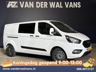 Ford Transit Custom 2.0 TDCI 131pk L2H1 Dubbele Cabine Euro6 Airco | 6-Zits | Cruisecontrol | 2550kg Trekhaak Verwarmde voorruit, Parkeersensoren