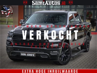 Dodge Ram 1500 Black Sport | Hemi 5.7 V8 | Luchtvering | 360 Camera | Panorama Dak | 4x4 Crew Cab | Dubbele cabine 5 persoons | Grijskenteken |