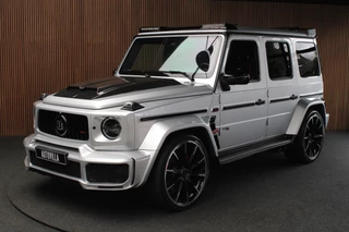Hoofdafbeelding Mercedes-Benz G-Klasse Mercedes-Benz G-Klasse 63 BRABUS 700 360 ACC Carbon 24'' PTS Sterrenhemel Panodak Massage Navi Leer Climate LM velgen
