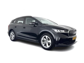 Škoda Enyaq iV 60 [ 3-Fase-11kW ] {SOH-88%} (INCL-BTW) *LEATHER-FABRIC | FULL-LED | DIGI-COCKPIT | CAMERA | KEYLESS | NAVI-FULLMAP | AMBIENTLIGHT | ECC | HEATED-COMFORTSEATS | PRIVACY-GLASS | DAB+ | PDC | CRUISE | 19"ALU*