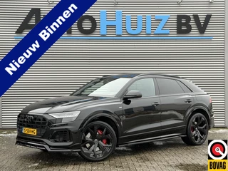 Audi Q8 55 TFSI e quattro Pro Line S-line Panoramadak Sound-systeem Bang & Olufsen S Sportstoelen plus Leder Valcona S-logo ruitpatrooon Stoelventilatie voor Stuurwielverwarming 23 Inch Head-up-display ACC