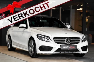 Mercedes-Benz C-klasse 180 AMG-Line. Pano, Burmester, Camera, Sfeer, 9-Traps, Diamond White Pearl!