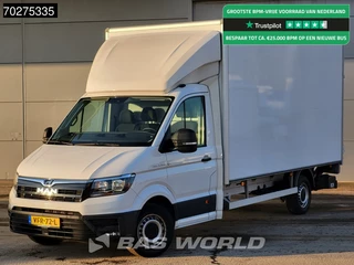 MAN TGE 3.180 Bakwagen 1000kg Laadklep Zijdeur Lat-om-Lat Navi Airco Cruise APK 09-2025 Meubelbak Koffer 21m3 Airco Cruise control