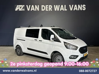 Ford Transit Custom 2.0 TDCI 130pk L2H1 Dubbele Cabine Euro6 Airco | 6-Zits | Camera | LED | Cruisecontrol | 2800kg Trekhaak Android Auto, Verwarmde voorruit, Stoelverwarming, Parkeersensoren, Dakdragers