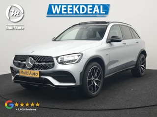 Mercedes-Benz GLC 300e 4MATIC AMG Plug In Hybrid 320pk Dealer O.H PHEV | Panodak | Adaptive Cruise | Burmester Audio | Camera | 20"L.M | Lederen Sportstoelen Verwarmd | Apple Carplay | Blis | Sfeerverlichting | Navigatie | DAB |