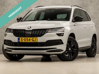 Škoda Karoq 1.5 TSI ACT Sportline 150Pk Automaat (VIRTUAL COCKPIT, APPLE CARPLAY, GROOT NAVI, KUIPSTOELEN, STUUR/STOELVERWARMING, ZWART HEMEL, TREKHAAK, CAMERA, SFEERVERLICHTING, NIEUWSTAAT)