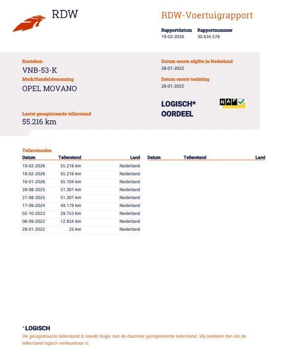 Hoofdafbeelding Opel Movano