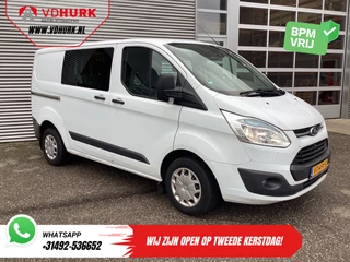 Ford Transit Custom 2.2 TDCI Trend DC Dubbel Cabine EXPORT 6 Pers./ Navi/ Camera/ Cruise/ Airco / PDC V+A/ Trekhaak