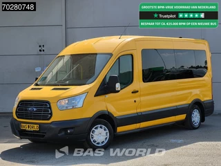 Ford Transit 130pk Personenvervoer Luchtvering Taxi L3H2 Ramp Airco Cruise Parkeersensoren Euro6 Kombi Tourer 11m3 Airco Cruise control