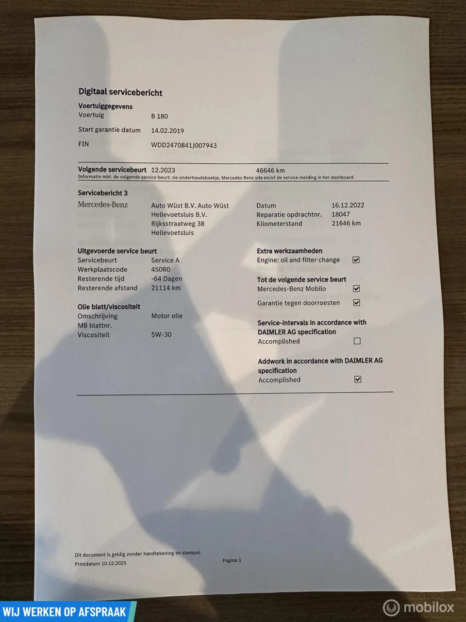 Hoofdafbeelding Mercedes-Benz B-Klasse