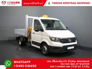 Volkswagen Crafter 6x 165 pk Effer 352S kraan/ Crane/ Gru/ Grue/ Kran/ Autokran/ Open laadbak/ Dubbel Lucht