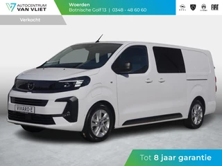Opel Vivaro Electric 75 kWh Dubbele Cabine | 2x schuifdeur | tot 8 jaar garantie | Dynamic Surround View Pakket | Exterieur pakket | Comfort Pakket | Winterpakket | Apple Carplay | rondom zicht camera's | LM velgen | Dodehoek detectie | parkeersensoren voor & achter | betimmering | rijklaarprijs