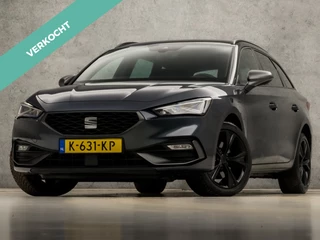 SEAT Leon Sportstourer 1.4 TSI FR eHybrid PHEV Sport 204Pk Automaat (APPLE CARPLAY, GROOT NAVI, CAMERA, SFEERVERLICHTING, LEDER, SPORTSTOELEN, TREKHAAK, KEYLESS, ADAPTIVE CRUISE, NIEUWSTAAT)