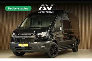 Hoofdafbeelding Ford Transit Ford Transit 350 2.0 TDCI L3H2 DC | Dubbel Cabine | CarPlay | Navigatie | Blind Spot | Stoelverwarming | Camera | DAB | Cruise control | Trekhaak | PDC V+A | BPM Vrij