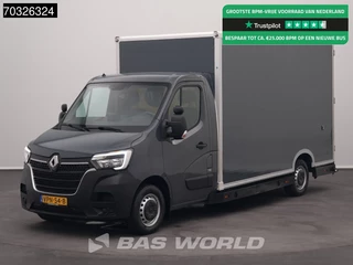 Renault Master 150PK Luchtvering Automaat Bakwagen LED Airco Cruise Camera Parkeersensoren APK 03-2027 Euro6 Meubelbak Koffer Airco Cruise control