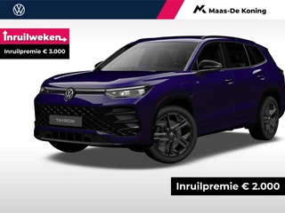 Volkswagen Tayron R-Line-Edition 1.5 eHybrid 272 pk 6 versn. DSG · Assistance pakket plus · Black edition pakket · Design pakket · Interieur style pakket · Multimedia pakket plus · Trekhaak incl. aanhangermanoeuvreerhulp (trailer assist)