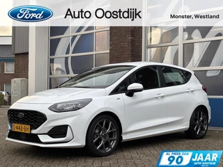 Ford Fiesta 1.0 EcoBoost Hybrid ST-Line 125PK Cruise Carplay-Navi Climate Privacy Glass 17'' Velgen 4-seizoensbanden *Sportief*