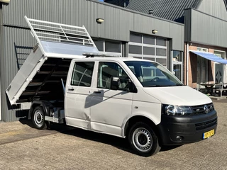 Volkswagen Transporter 2.0 TDI L2H1 DC Pick up Kipper Dubbele cabine open laadbak met Trekhaak 2200kg trekgewicht 1e eigenaar Dealer onderhouden Telefoonverbinding Kieper P-up Doka Pritsche Ahk 2200kg