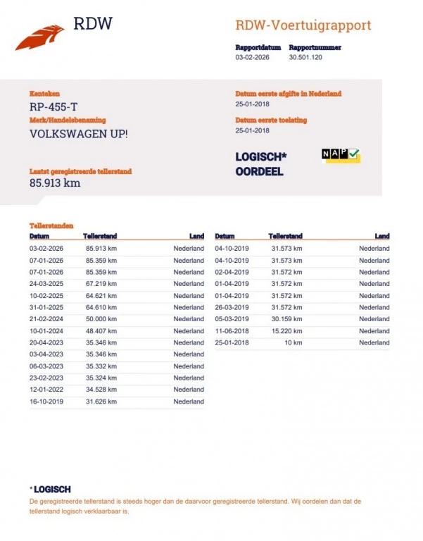 Hoofdafbeelding Volkswagen up!