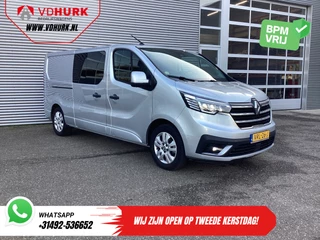 Renault Trafic 2.0 dCi 150 pk Aut. L2 DC Dubbel Cabine NL Auto/ 2xSchuifdeur/ LED/ Carplay/ Climate/ Camera/ PDC/ LMV