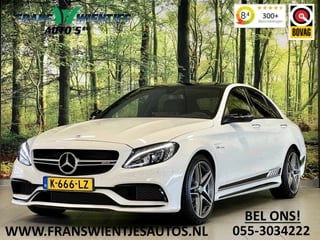 Mercedes-Benz C-Klasse 63 AMG | 19" Lichtmetaal | Camera | LED | Leder | Cruise Control | Airconditioning | Parkeersensoren | Bluetooth | Elektrische Stoelen |