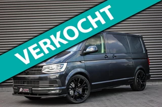 Volkswagen Transporter 2.0 TDI L1H1 4Motion Highline 199PK BLEU METALLIC / LEDEREN BEKLEDING / VERLAGING / NAVIGATIE / 3-ZITS